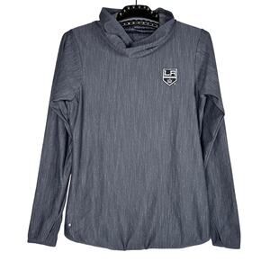 Antigua Heather Gray NHL LA Kings Cowl Neck Activewear Long Sleeve Shirt Medium